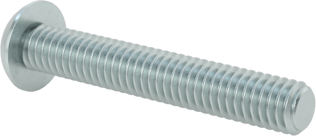 Çinko Kaplı Çelik Düğme Başlı Torx Vidaları, Sınıf 8.8, M4 x 0,7 mm Diş, 25 mm Uzunluk