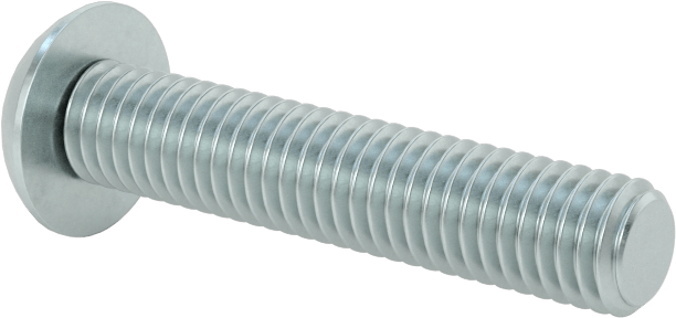 Çinko Kaplı Çelik Düğme Başlı Torx Vidaları, Sınıf 8.8, M5 x 0,8 mm Diş, 25 mm Uzunluk