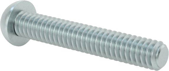Çinko Kaplı Çelik Düğme Başlı Torx Vidaları, Sınıf 8.8, M2 x 0,4 mm Diş, 12 mm Uzunluk