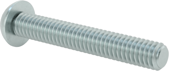 Çinko Kaplı Çelik Düğme Başlı Torx Vidaları, Sınıf 8.8, M2,5 x 0,45 mm Diş, 16 mm Uzunluk