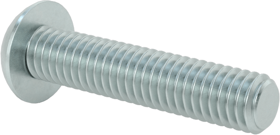 Çinko Kaplı Çelik Düğme Başlı Torx Vidaları, Sınıf 8.8, M3 x 0,5 mm Dişli, 14 mm uzunluk