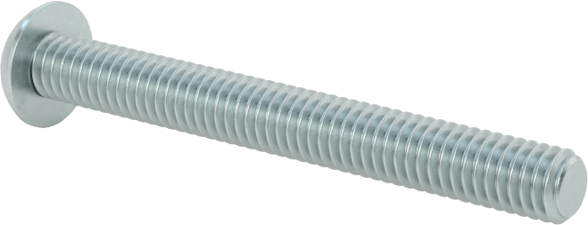 Çinko Kaplı Çelik Düğme Başlı Torx Vidaları, Sınıf 8.8, M4 x 0,7 mm Diş, 35 mm Uzunluk