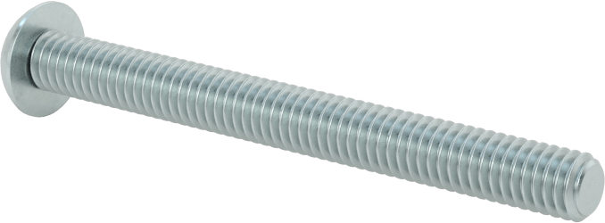 Çinko Kaplı Çelik Düğme Başlı Torx Vidaları, Sınıf 8.8, M4 x 0,7 mm Diş, 40 mm Uzunluk