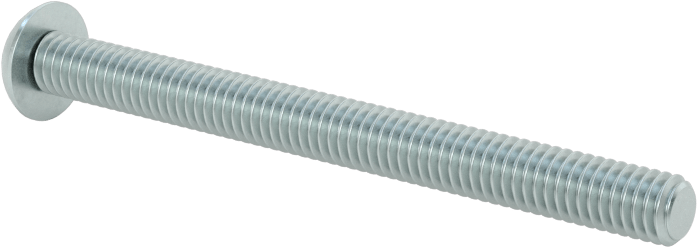 Çinko Kaplı Çelik Düğme Başlı Torx Vidaları, Sınıf 8.8, M4 x 0,7 mm Diş, 45 mm Uzunluk