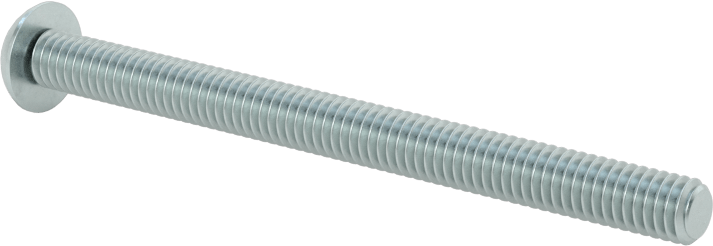 Çinko Kaplı Çelik Düğme Başlı Torx Vidaları, Sınıf 8.8, M4 x 0,7 mm Diş, 50 mm Uzunluk