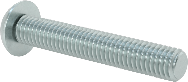 Çinko Kaplı Çelik Düğme Başlı Torx Vidaları, Sınıf 8.8, M5 x 0,8 mm Diş, 30 mm Uzunluk