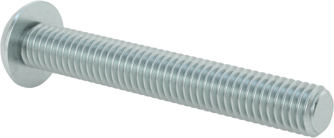 Çinko Kaplı Çelik Düğme Başlı Torx Vidaları, Sınıf 8.8, M5 x 0,8 mm Diş, 35 mm Uzunluk