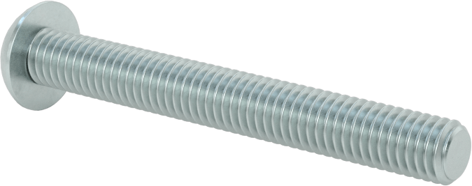 Çinko Kaplı Çelik Düğme Başlı Torx Vidaları, Sınıf 8.8, M5 x 0,8 mm Diş, 40 mm Uzunluk