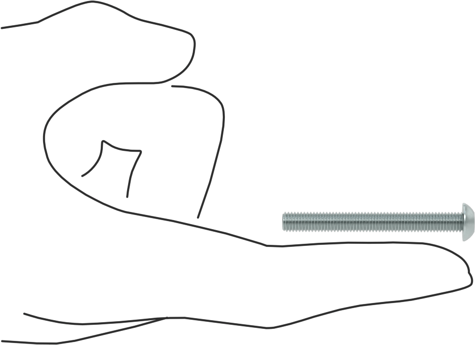 Çinko Kaplı Çelik Düğme Başlı Torx Vidaları, Sınıf 8.8, M5 x 0,8 mm Diş, 45 mm Uzunluk