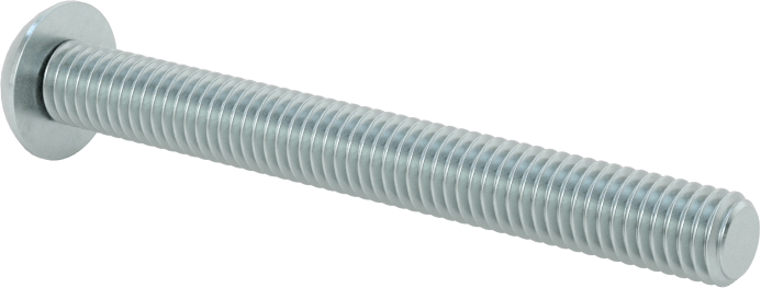 Çinko Kaplı Çelik Düğme Başlı Torx Vidaları, Sınıf 8.8, M5 x 0,8 mm Diş, 45 mm Uzunluk