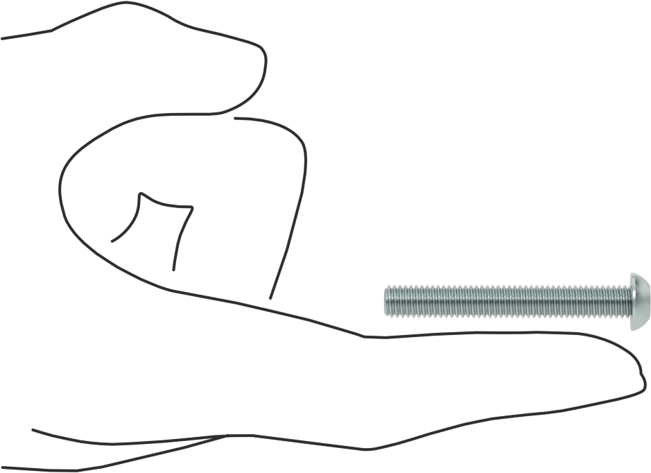 Çinko Kaplı Çelik Düğme Başlı Torx Vidaları, Sınıf 8.8, M6 x 1 mm Diş, 45 mm Uzunluk