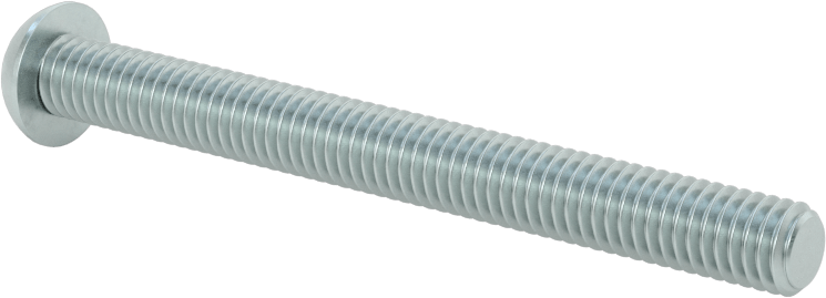 Çinko Kaplı Çelik Düğme Başlı Torx Vidaları, Sınıf 8.8, M6 x 1 mm Diş, 60 mm Uzunluk