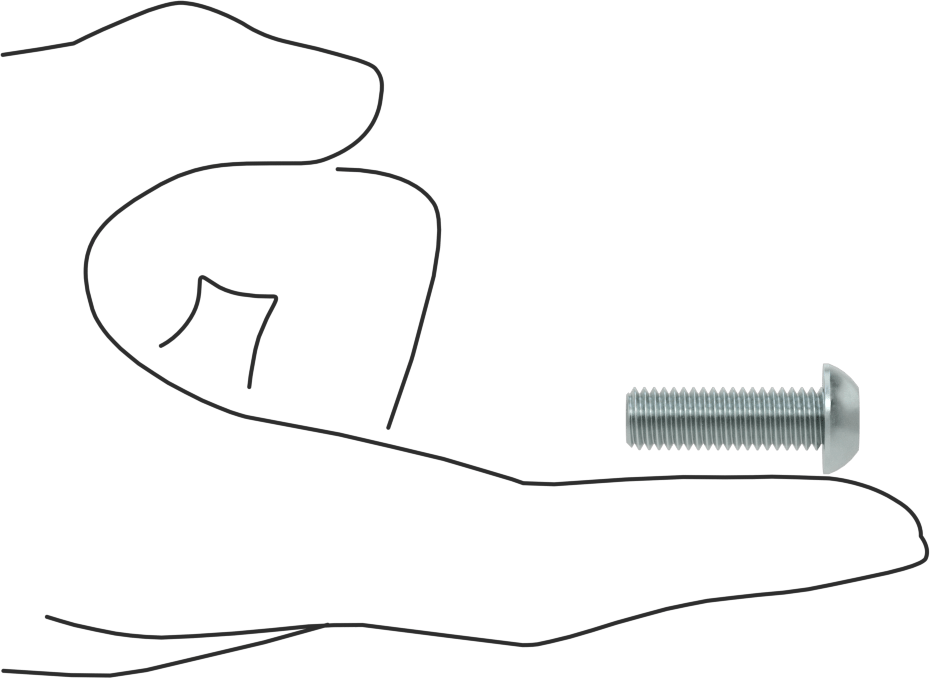 Çinko Kaplı Çelik Düğme Başlı Torx Vidaları, Sınıf 8.8, M8 x 1,25 mm Diş, 25 mm Uzunluk