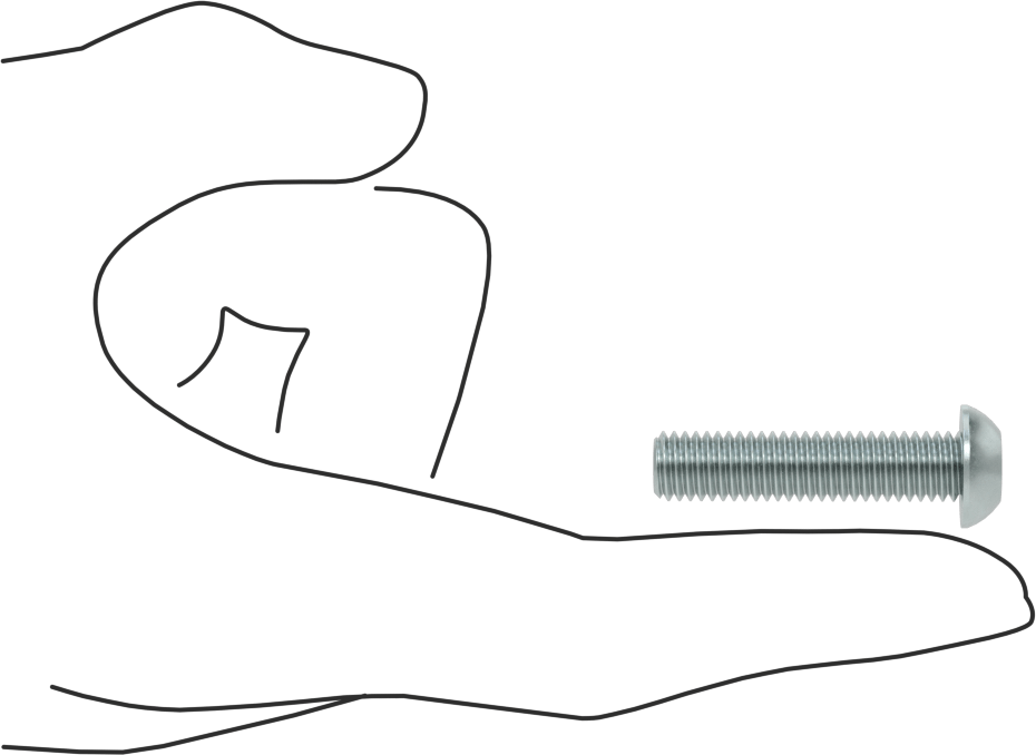 Çinko Kaplı Çelik Düğme Başlı Torx Vidaları, Sınıf 8.8, M8 x 1,25 mm Diş, 35 mm Uzunluk