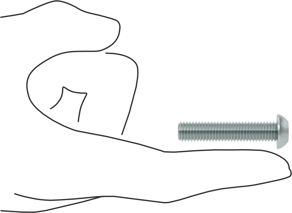 Çinko Kaplı Çelik Düğme Başlı Torx Vidaları, Sınıf 8.8, M8 x 1,25 mm Diş, 40 mm Uzunluk