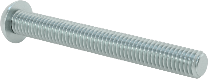 Çinko Kaplı Çelik Düğme Başlı Torx Vidaları, M6 x 1 mm Diş, 50 mm Uzunluk