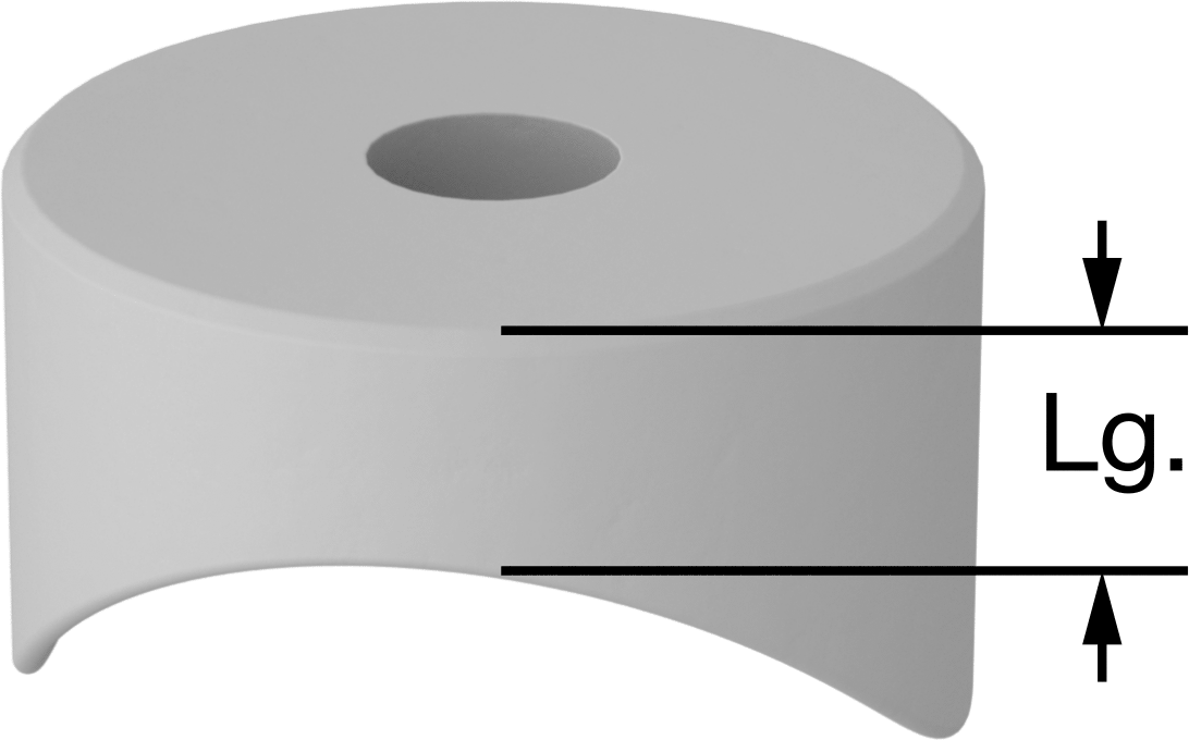 Tüpler için Dişsiz Ara Parçalar, 1" Boru Dış Çapı için, 1" OD, 1/4" Vida Boyutu için