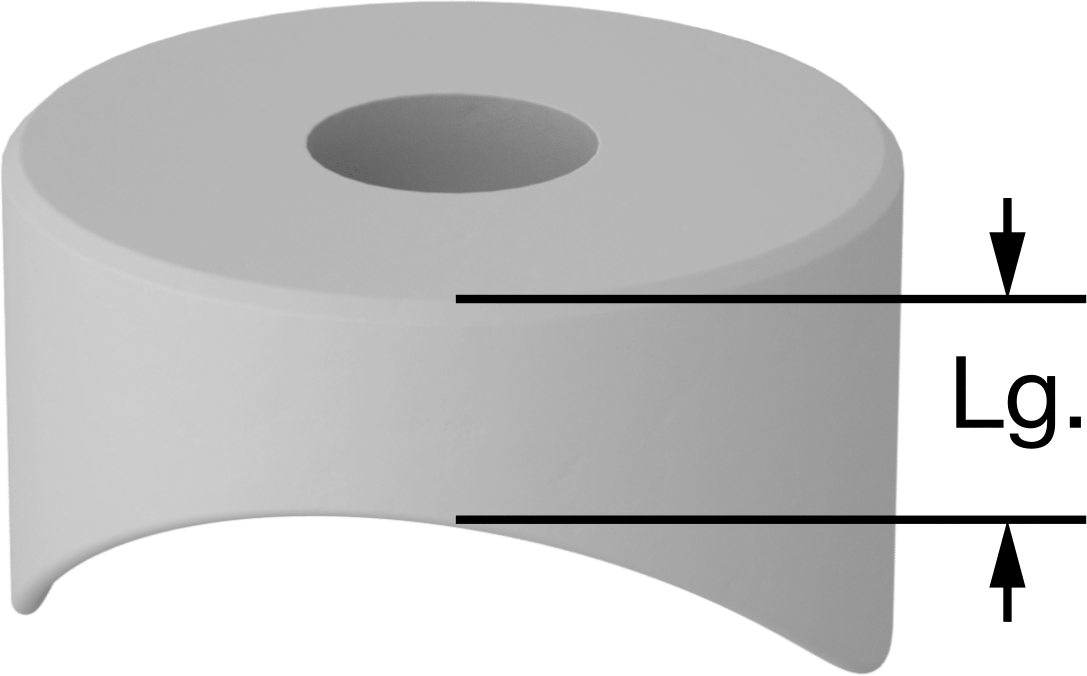 Tüpler için Dişsiz Ara Parçalar, 1" Boru Dış Çapı için, 1" OD, 5/16" Vida Boyutu için