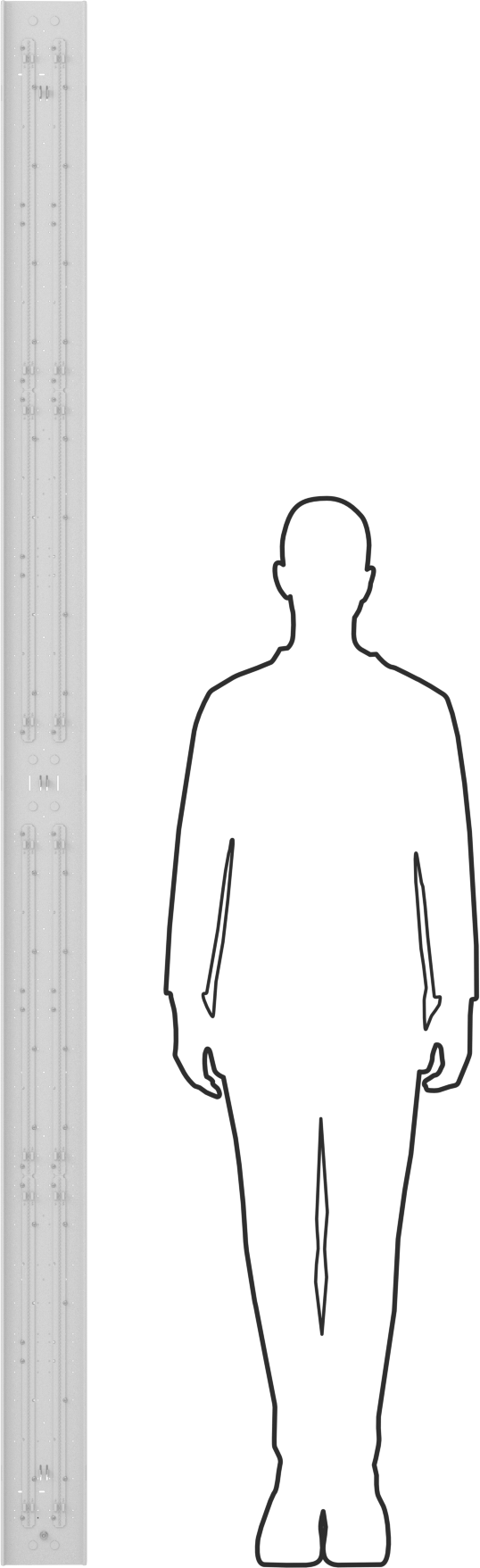 Yıkanabilir Tavan Işıkları için Yenileme Kiti, Soğuk, 96 inç Toplam Uzunluk, 16730 Lumens