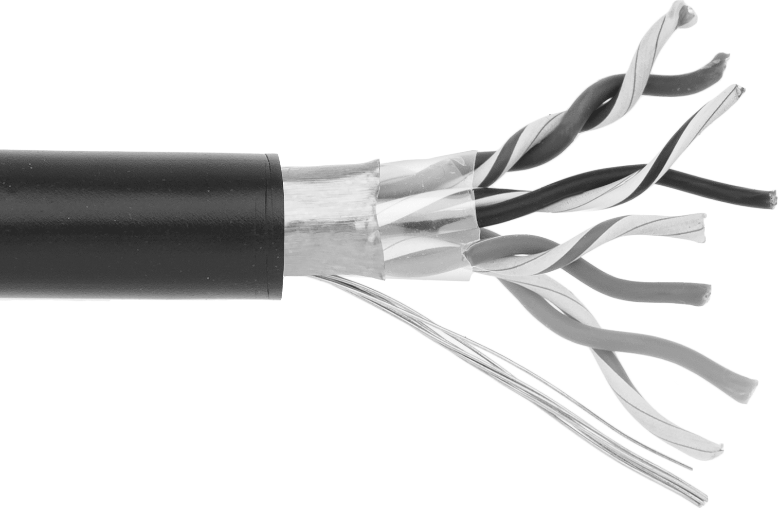 Yağa Dayanıklı Ethernet Kablosu, Koruyuculu Katı Tel, Kategori 6