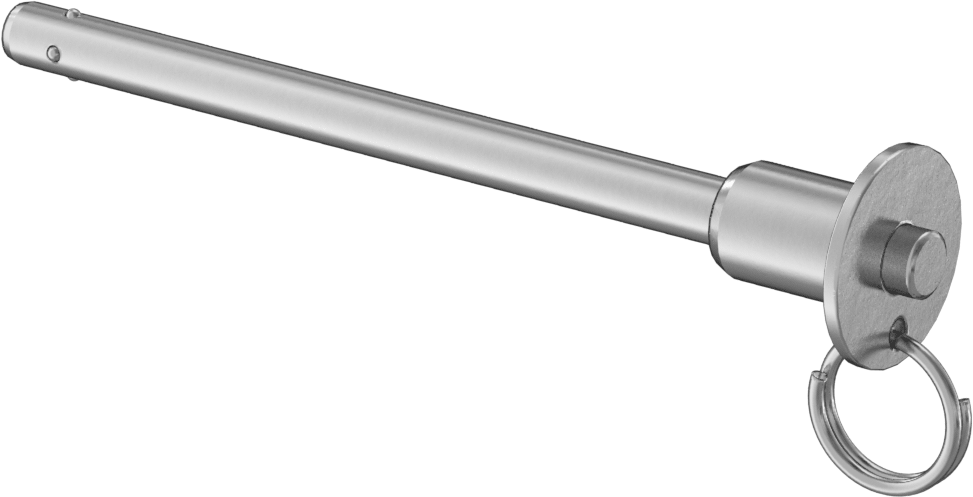 Topuzlu Tutamaklı Kilitleme Hızlı Açma Pimi, Strong-Hold, 17-4 PH Paslanmaz Çelik, 1/4" Çap, 3" Kullanılabilir Uzunluk