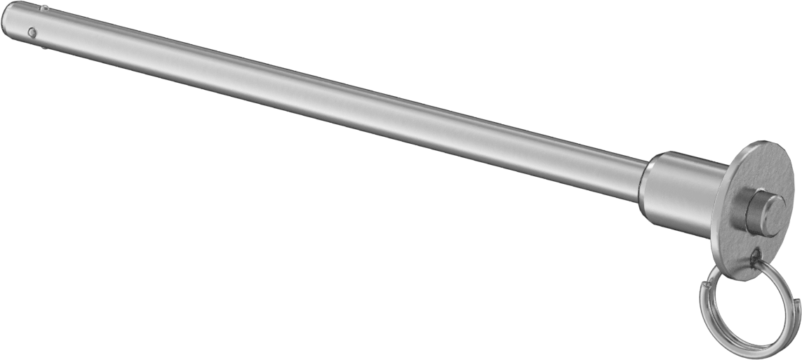 Topuzlu Tutamaklı Kilitleme Hızlı Açma Pimi, Strong-Hold, 17-4 PH Paslanmaz Çelik, 1/4" Çap, 4-1/2" Kullanılabilir Uzunluk