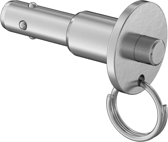 Topuzlu Tutamaklı Kilitleme Hızlı Açma Pimi, Strong-Hold, 17-4 PH Paslanmaz Çelik, 5/16" Çap, 1/2" Kullanılabilir Uzunluk