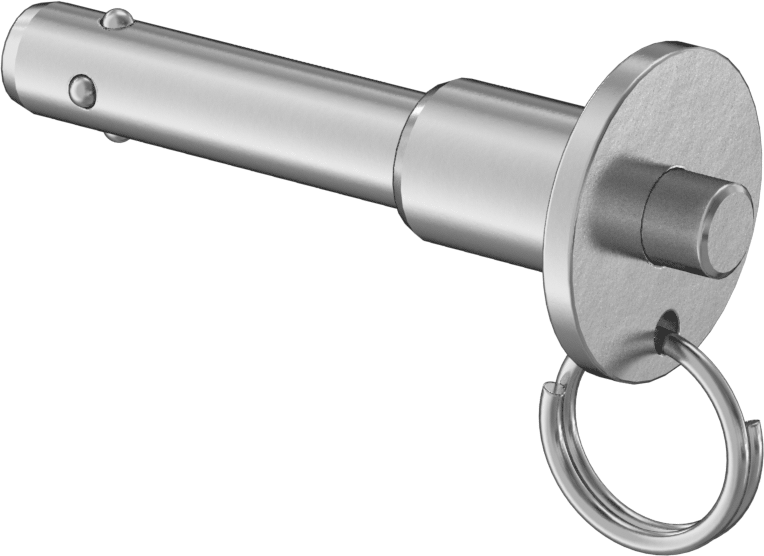 Topuzlu Tutamaklı Kilitleme Hızlı Açma Pimi, Strong-Hold, 17-4 PH Paslanmaz Çelik, 5/16" Çap, 1" Kullanılabilir Uzunluk