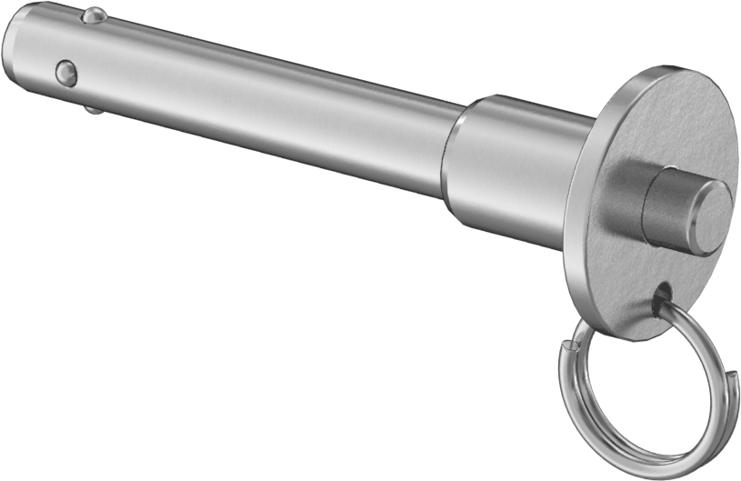 Topuzlu Tutamaklı Kilitleme Hızlı Açma Pimi, Strong-Hold, 17-4 PH Paslanmaz Çelik, 5/16" Çap, 1-1/2" Kullanılabilir Uzunluk