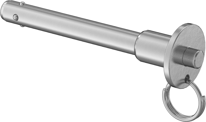 Topuzlu Tutamaklı Kilitleme Hızlı Açma Pimi, Strong-Hold, 17-4 PH Paslanmaz Çelik, 5/16" Çap, 2" Kullanılabilir Uzunluk