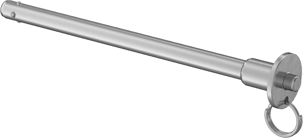 Topuzlu Tutamaklı Kilitleme Hızlı Açma Pimi, Strong-Hold, 17-4 PH Paslanmaz Çelik, 5/16" Çap, 4-1/2" Kullanılabilir Uzunluk