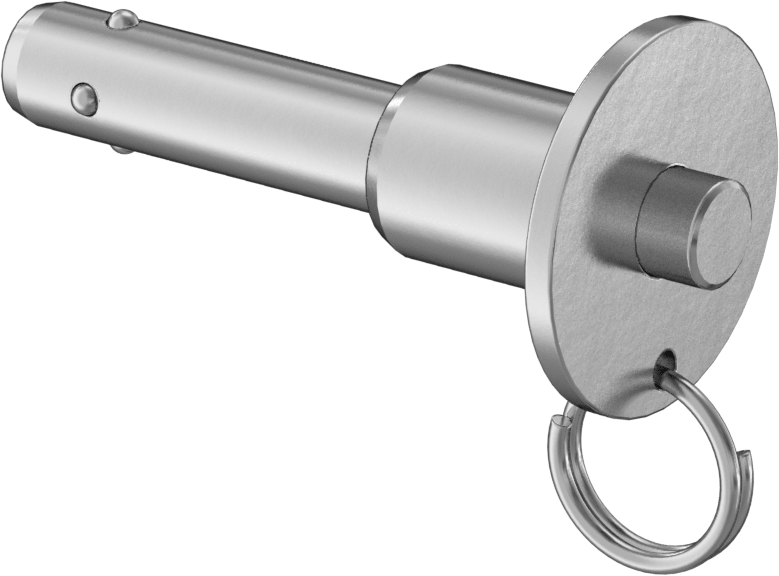 Topuzlu Tutamaklı Kilitleme Hızlı Açma Pimi, Strong-Hold, 17-4 PH Paslanmaz Çelik, 3/8" Çap, 1" Kullanılabilir Uzunluk