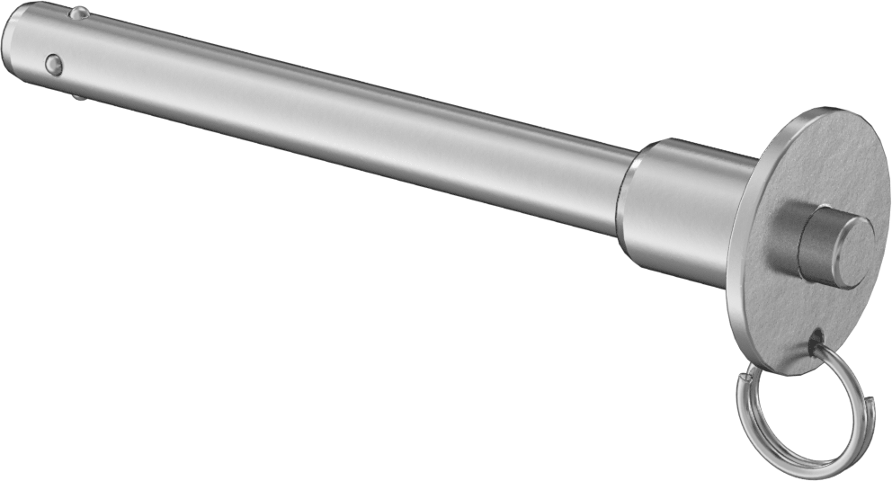 Topuzlu Tutamaklı Kilitleme Hızlı Açma Pimi, Strong-Hold, 17-4 PH Paslanmaz Çelik, 3/8" Çap, 3" Kullanılabilir Uzunluk