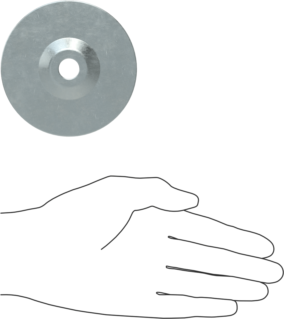 Çukur Pullar, 1/2" Vida Boyutu için, 0.531" ID, 3.500" OD