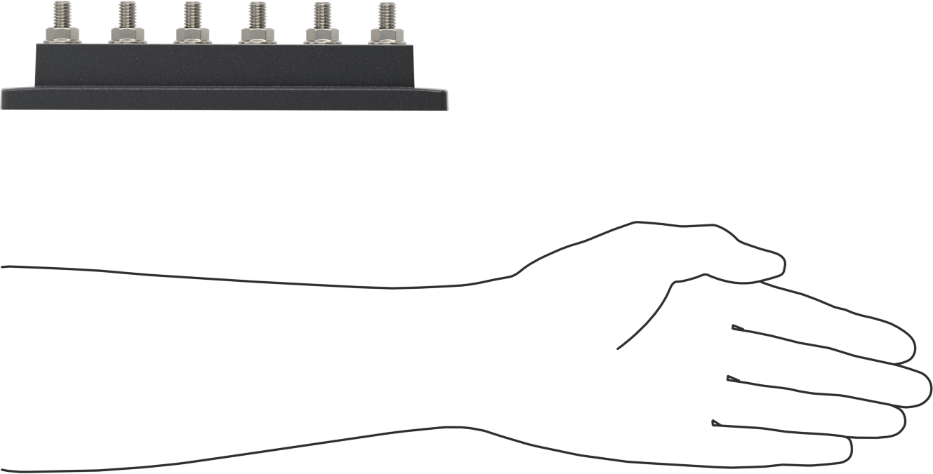 Zorlu Ortam Yüksek Akım Dağıtım Çubuğu, Saplama Terminalleri ile, 250A @ 300V AC ve 48V DC, 7-3/4" Uzunluk