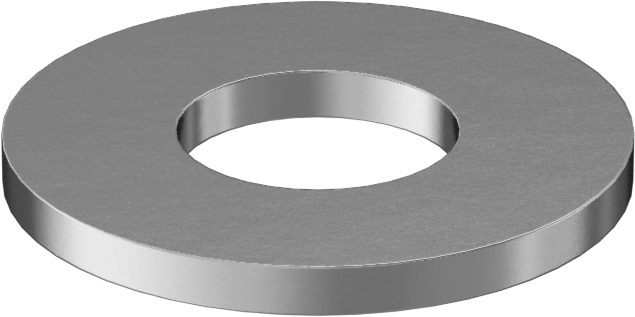 Nikel Kaplı Pirinç Pul, 3/8" Vida Boyutu için, Genel Amaçlı, 0.392" ID