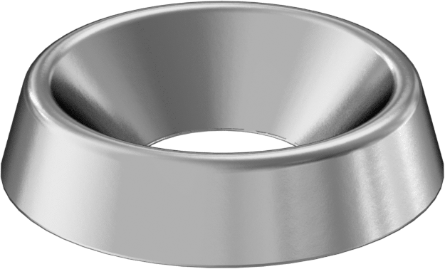 Nikel Kaplı Pirinç Son İşlem Pul, 1/4" Vida Boyutu için, 0.32" ID, 0.781" OD