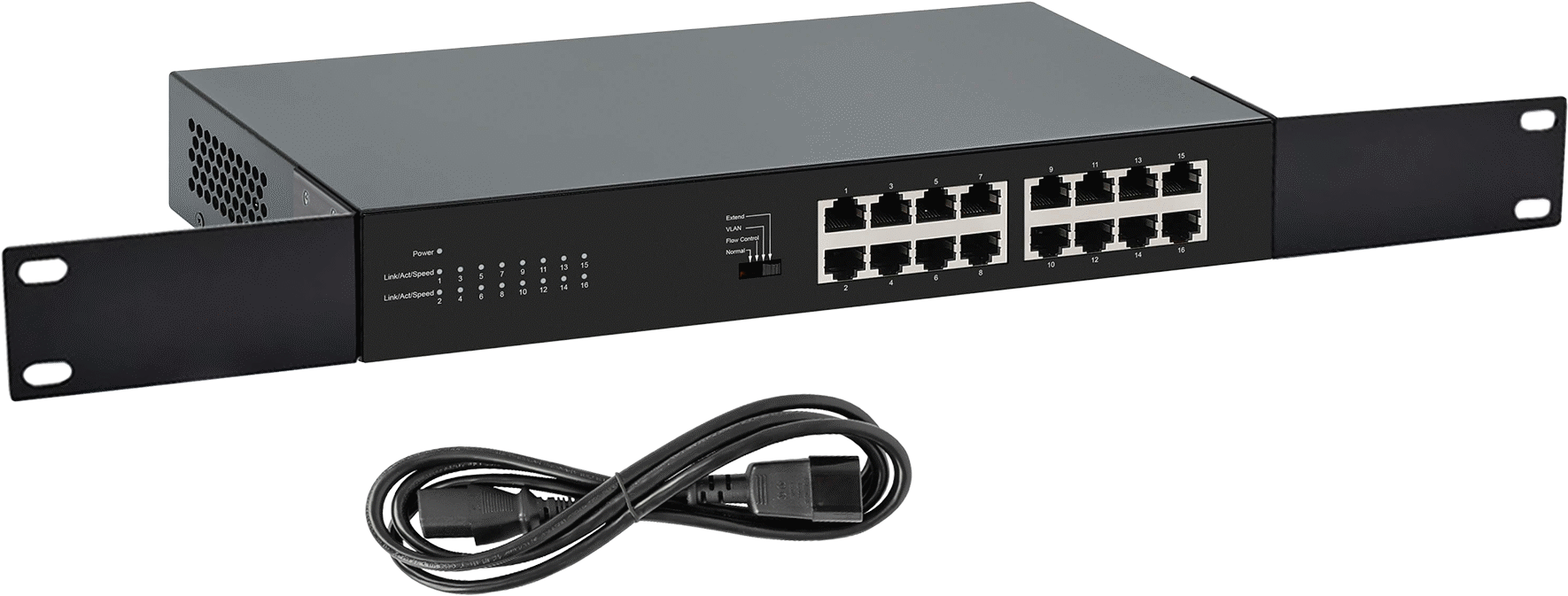 Raf Montajlı Ethernet Anahtarı, 16 Soketli