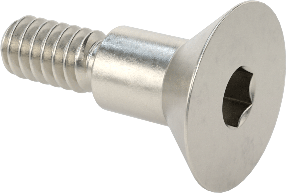 18-8 Paslanmaz Çelik Omuzlu Vida, 1/4" Omuz Çapı, 1/4" Omuz Uzunluğu, 10-24 Diş