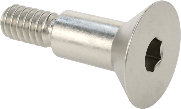 18-8 Paslanmaz Çelik Omuzlu Vida, 1/4" Omuz Çapı, 3/8" Omuz Uzunluğu, 10-24 Diş