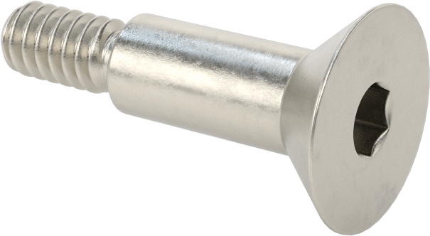 18-8 Paslanmaz Çelik Omuzlu Vida, 1/4" Omuz Çapı, 1/2" Omuz Uzunluğu, 10-24 Diş