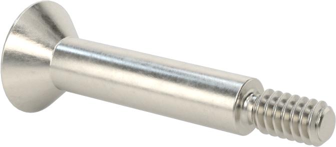 18-8 Paslanmaz Çelik Omuzlu Vida, 1/4" Omuz Çapı, 1" Omuz Uzunluğu, 10-24 Diş