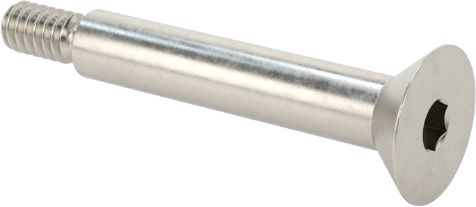 18-8 Paslanmaz Çelik Omuzlu Vida, 1/4" Omuz Çapı, 1-1/4" Omuz Uzunluğu, 10-24 Diş