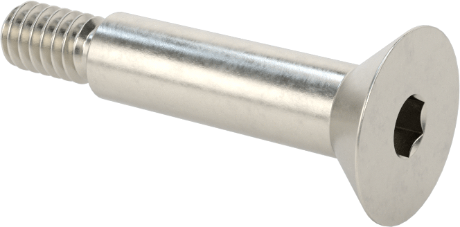 18-8 Paslanmaz Çelik Omuzlu Vida, 5/16" Omuz Çapı, 1" Omuz Uzunluğu, 1/4"-20 Diş