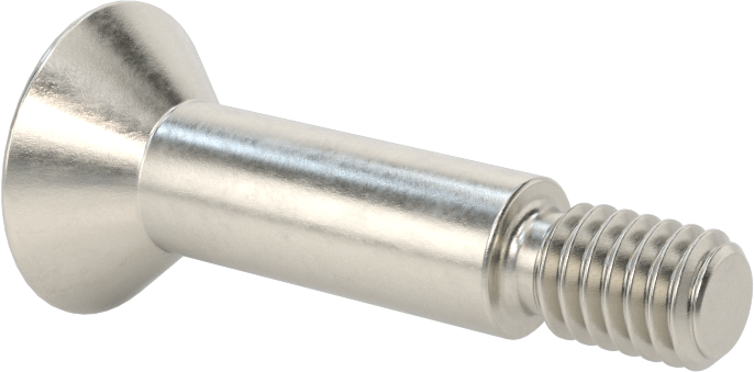 18-8 Paslanmaz Çelik Omuzlu Vida, 3/8" Omuz Çapı, 1" Omuz Uzunluğu, 5/16"-18 Diş