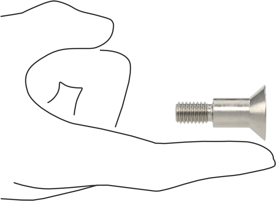 18-8 Paslanmaz Çelik Omuzlu Vida, 1/2" Omuz Çapı, 5/8" Omuz Uzunluğu, 3/8"-16 Diş