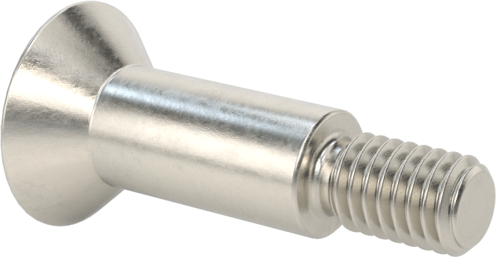 18-8 Paslanmaz Çelik Omuzlu Vida, 1/2" Omuz Çapı, 1" Omuz Uzunluğu, 3/8"-16 Diş