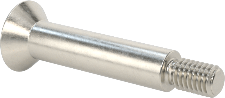 18-8 Paslanmaz Çelik Omuzlu Vida, 1/2" Omuz Çapı, 2" Omuz Uzunluğu, 3/8"-16 Diş