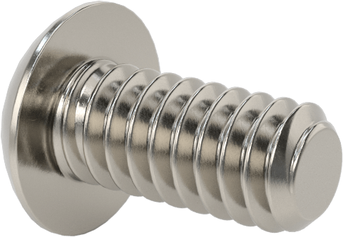 18-8 Paslanmaz Çelik Düğme Başlı Altıgen Soketli Vida, 0-80 Diş Boyutu, 1/8" Uzunluk