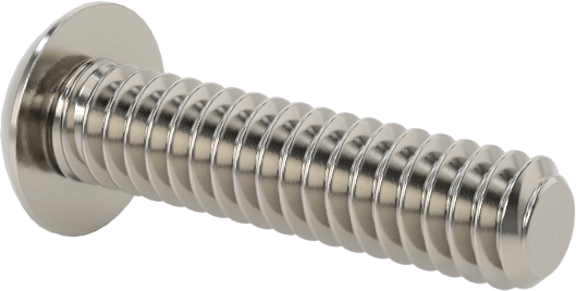 18-8 Paslanmaz Çelik Düğme Başlı Altıgen Soketli Vida, 0-80 Diş Boyutu, 1/4" Uzunluk